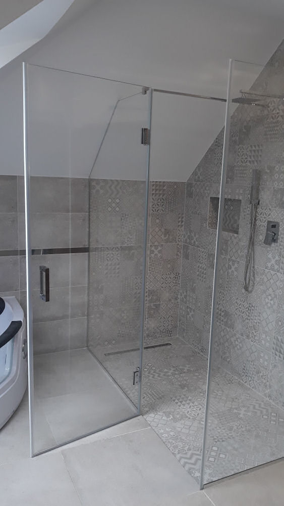 Kabina walk-in ze szkła — szklarz Szczecinek